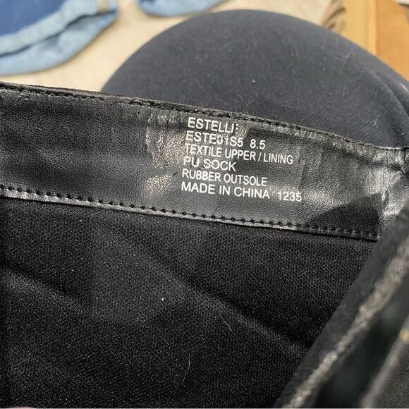 Betsey Johnson Estelle Black/Pink Rose Embroidered Fabric Pointed Ankle Boot 8.5 - Picture 6 of 6